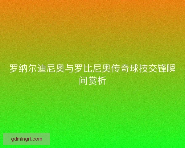 罗纳尔迪尼奥与罗比尼奥传奇球技交锋瞬间赏析